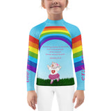 Girl's Rash Guard - Joy Rainbow - Genesis 9:13
