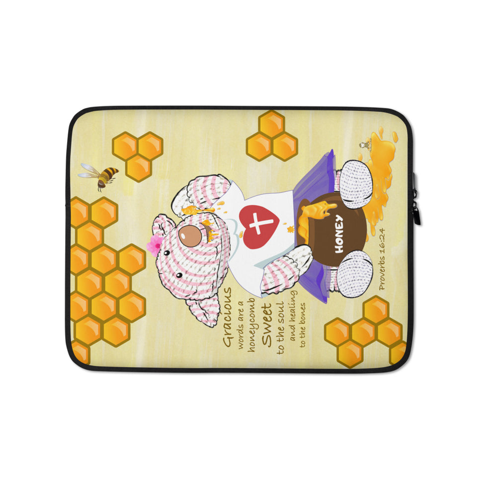 Laptop Sleeve - Joy Honey - Proverbs 16:24