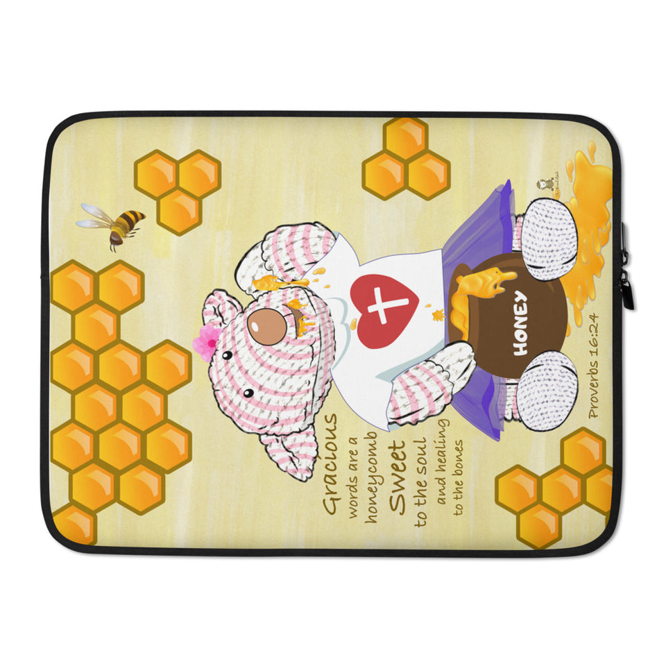Laptop Sleeve - Joy Honey - Proverbs 16:24