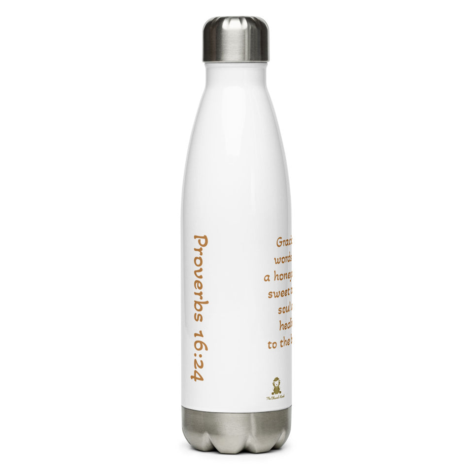 Water Bottle - Joy Honey - Proverbs 16:24