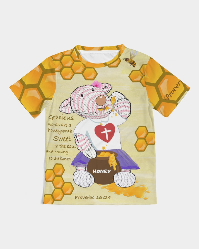 Girl's T-Shirt - Joy Honey - Proverbs 16:24