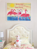 Wall Art - Joy Ballerina and Flamingos - Psalm 30:11