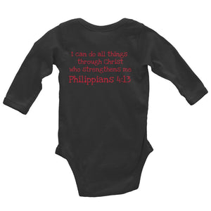 Baby Body Long Sleeve - Joseph Firefighter - Philippians 4:13