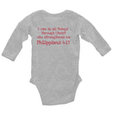 Baby Body Long Sleeve - Joseph Firefighter - Philippians 4:13