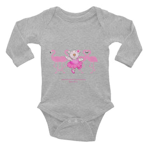 Baby Body long Sleeve - Joy Ballerina Flamingos - Psalm 150:4