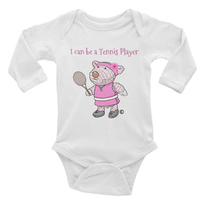 Baby Body Long Sleeve - Joy Tennis Player 6-18M