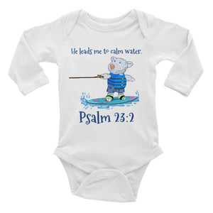 Baby Body Long Sleeve - Wakeboard Joseph - Psalm 23:2