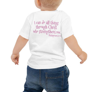 Baby T-Shirt - Joy Tennis Player - Philippians 4:13