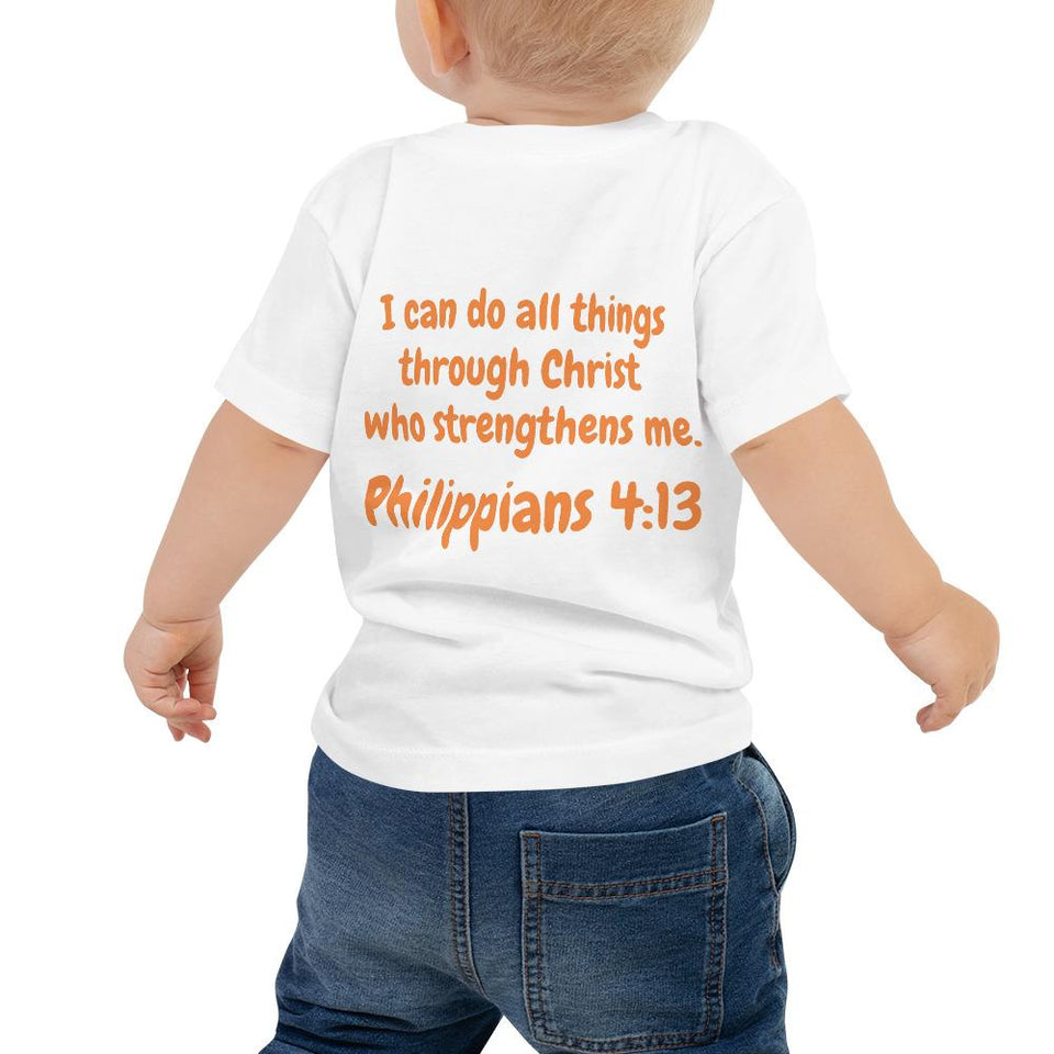 Baby T-Shirt - Tennis Player - Philippians 4:13