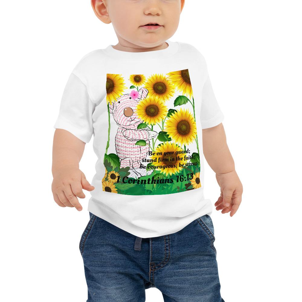 Baby T-shirt - Joy Sunflowers - 1 Corinthians 16:13