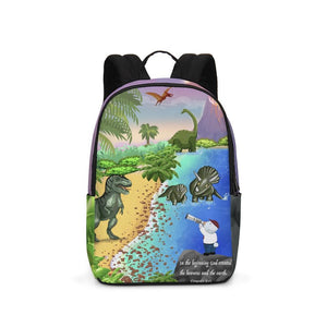 Backpack - Joseph And Dinosaurs - Genesis 1:1 Large Backpack