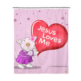 Shower Curtain - Joy - Jesus Loves Me