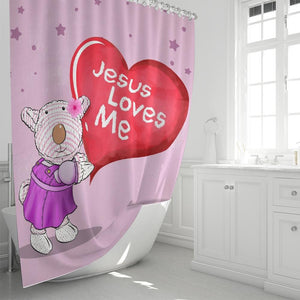 Shower Curtain - Joy - Jesus Loves Me