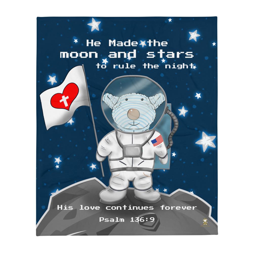 Blanket - Blanket Moon & Stars - Joseph Astronaut - Psalm 136:9