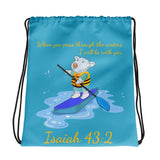 Drawstring Bag - Joseph Paddleboard - Isaiah 43:2