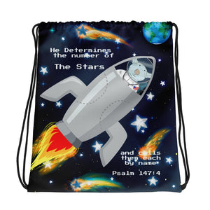 Drawstring Bag - Joseph SpaceShip - The Stars - Psalm 147:4