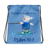 Drawstring Bag - Joseph Wakeboard - Psalm 23:2