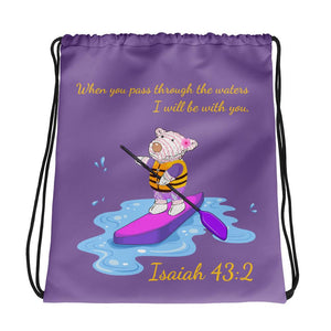Drawstring Bag - Joy Paddleboard - Isaiah 43:2