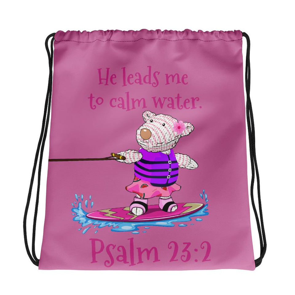 Drawstring Bag - Joy Wakeboard - Psalm 23:2