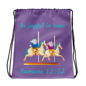 Drawstring Bag - Joy & Joseph Carousel - Romans 12:12