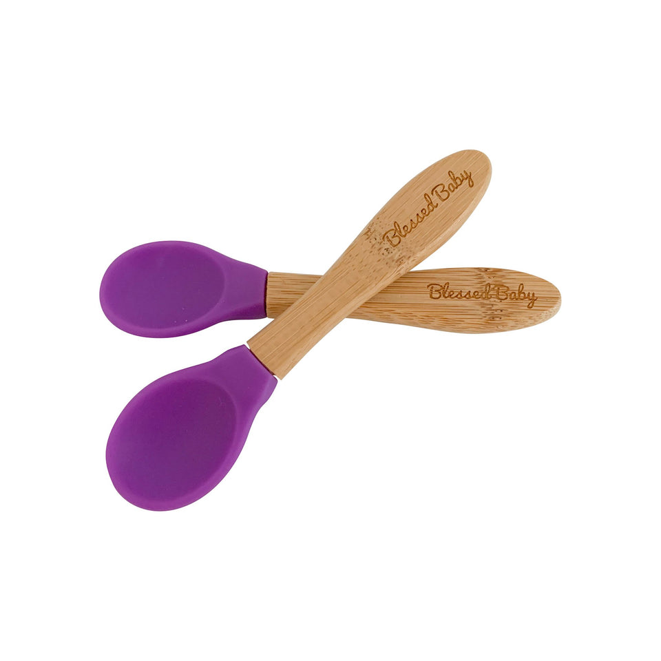 Blessed Baby Bamboo Feeding Set - Purple