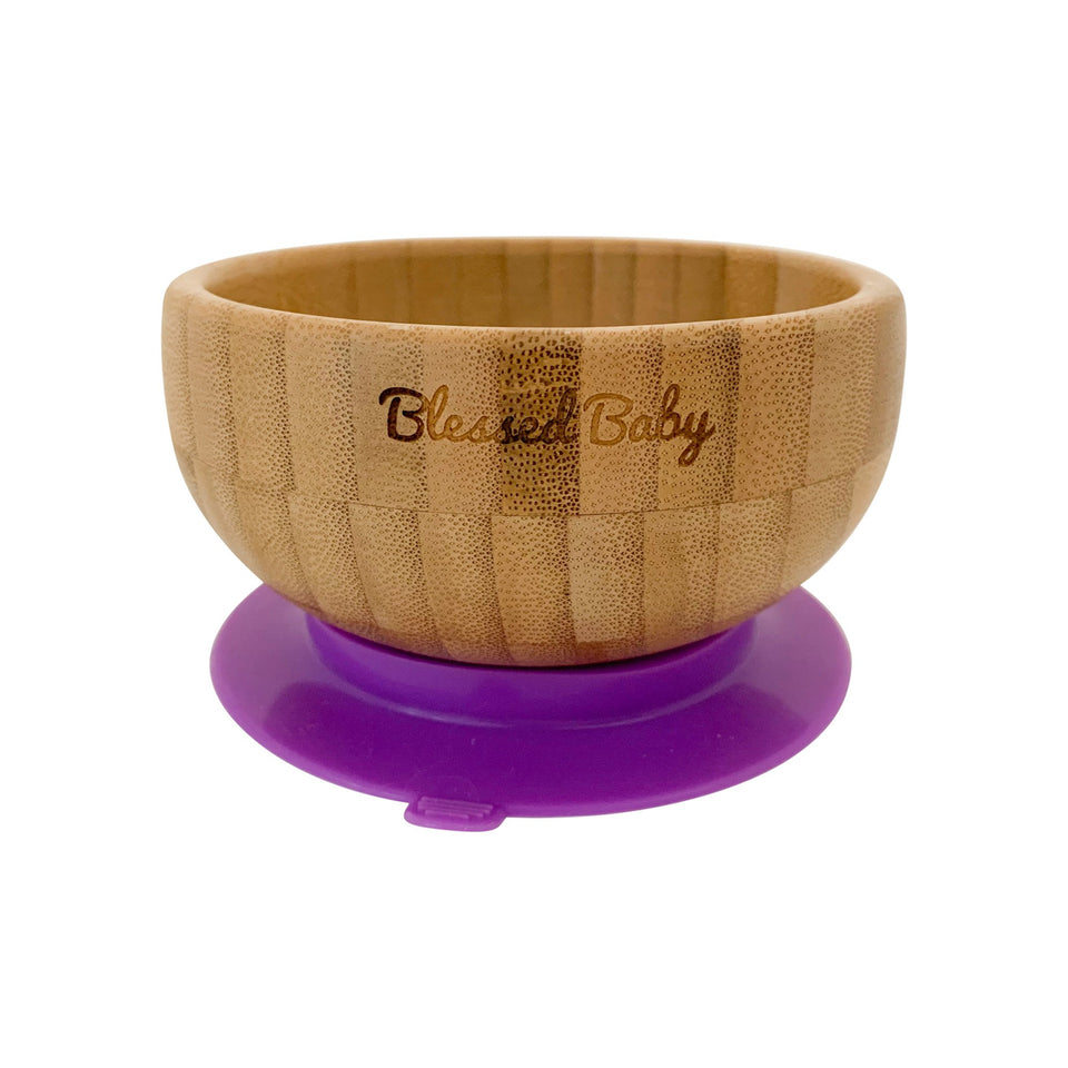 Blessed Baby Bamboo Feeding Set - Purple
