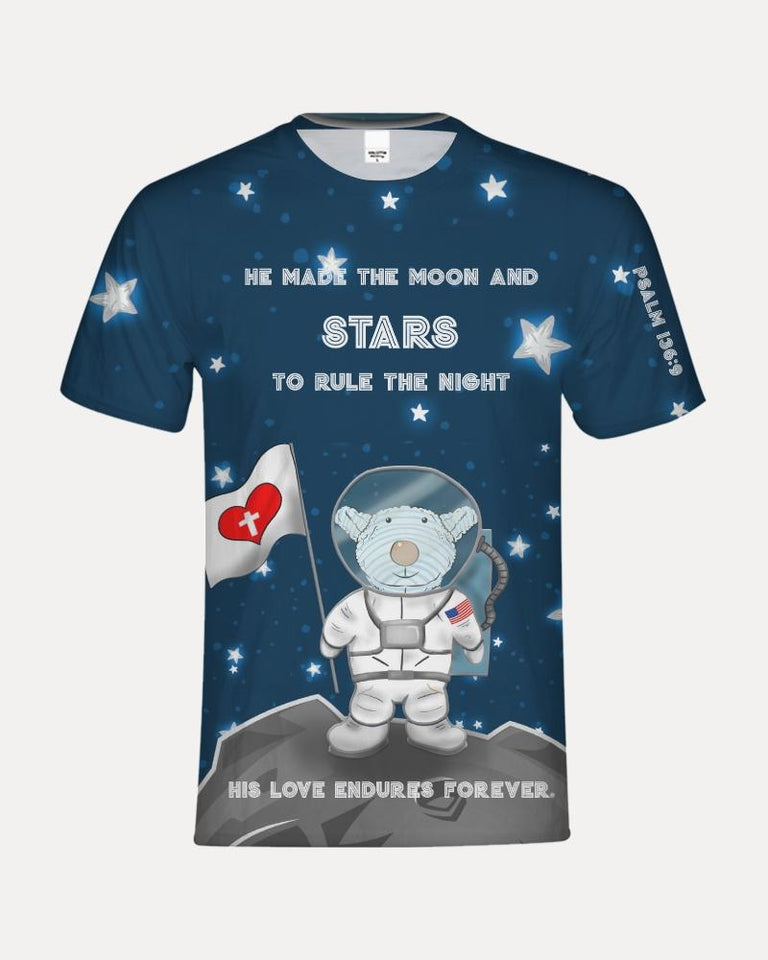 Kids T- Shirt - Joseph Astronaut - Psalm 136:9