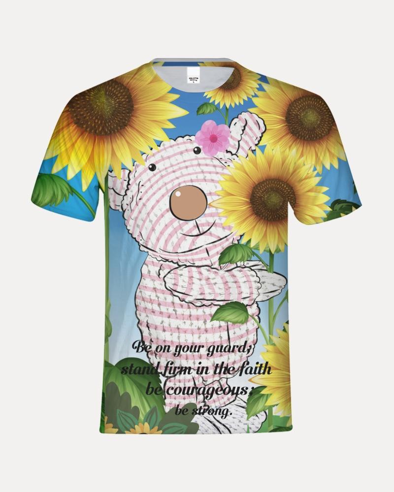 Kids T- Shirt - Joy Sunflowers - 1 Corinthians 16:13