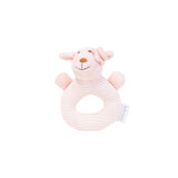 Christian Knitted Baby Rattle - Joy Pink