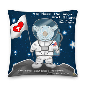 Pillow - Joseph Astronaut - Psalm 136:9