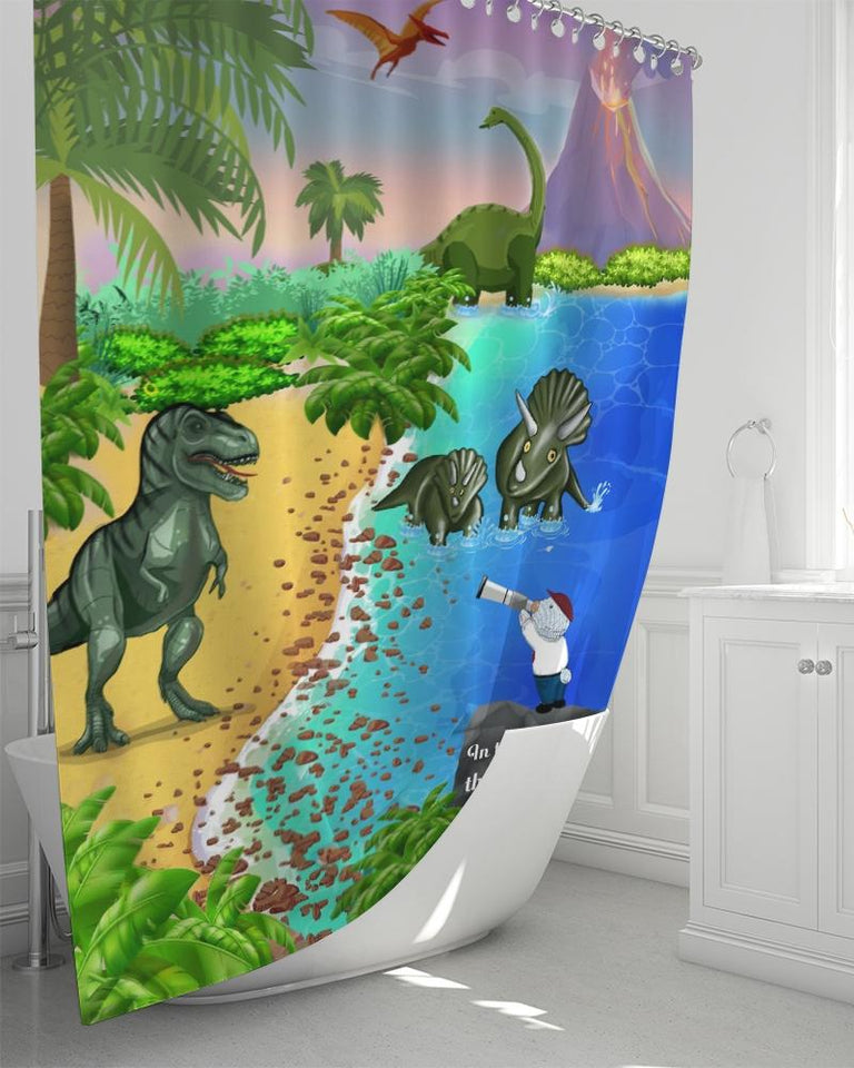 Shower Curtain - Shower Curtain - Joseph And The Dinosaurs