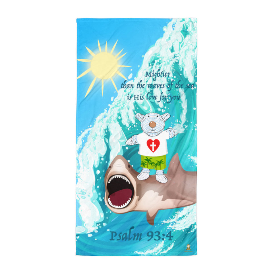 Towel - Joseph Surfing with Sharks - Psalm 93:4