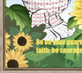 Wall Art - Wall Art Joy - Sunflower- 1 Corinthians 16:13